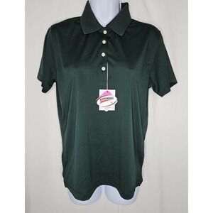 Page & Tuttle Womens Green Short Sleeve Athletic Polo Top Size 3X NWT